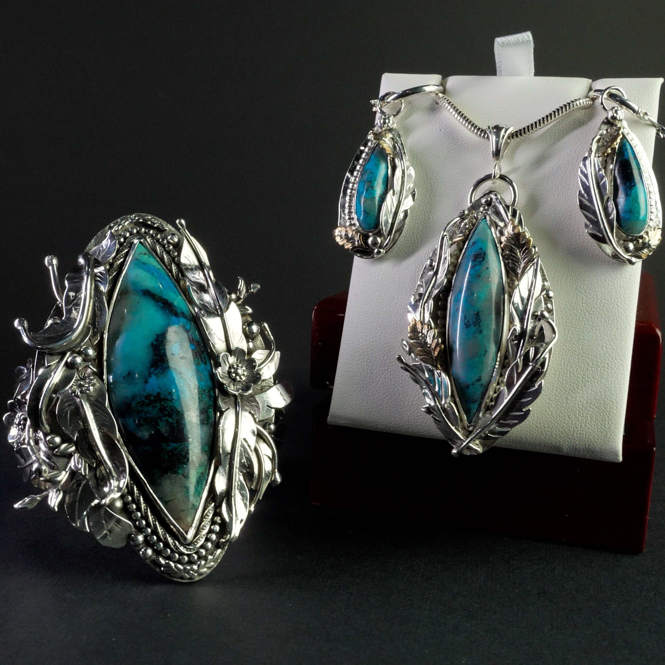 Canyonite Sky 214g Cuff, Necklace & Earring Set
