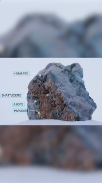 Canyonite isn’t just quartz — it’s a mosaic of rare minerals preserved in translucent chalcedony including papagoite, ajoite, shattuckite, chrysocolla, and brochantite alongside the silica matrix.