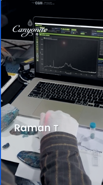 Verified at the molecular level.Raman spectroscopy reveals Canyonite’s unique fingerprint.